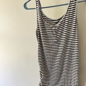 Old Navy Black and White Striped Maternity Top